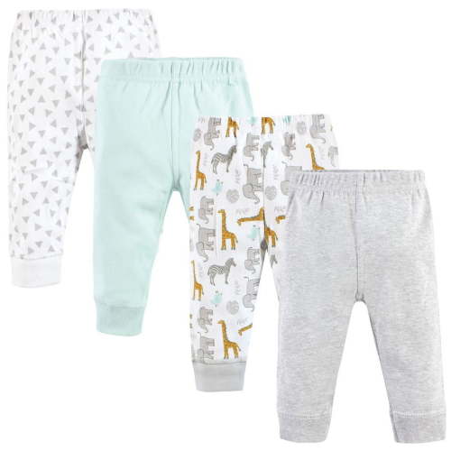 Hudson Baby Unisex Baby Cotton Pants and Leggings, Yellow Safari, 3-6 Months