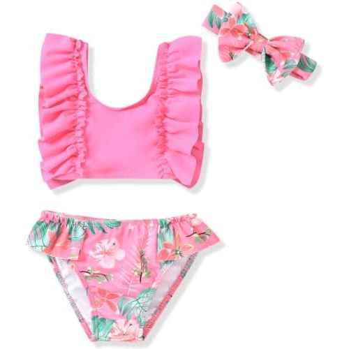 Aalizzwell Infant Baby Girl Bikini Swimsuit with Headband
