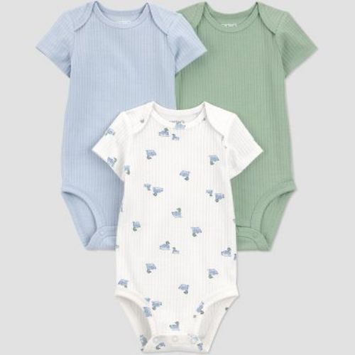 Carter's Just One You® Baby Boys' 3pk Ducks Bodysuits - Green/Blue/White Newborn