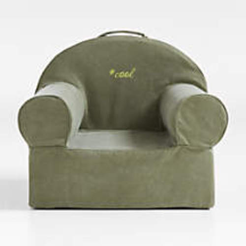 Personalized Small Deep Indigo Organic Cotton Kids Lounge Nod Chair