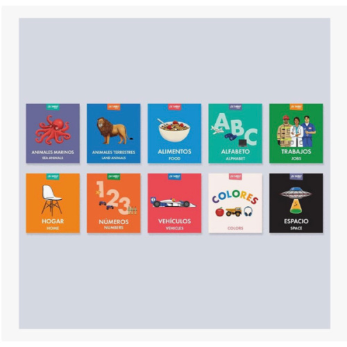 My First Bilingual Library: A Spanish-English Vocabulary Board Book Set of Colors, Numbers, Animals, ABCs, and More (Si Sabo Kids)