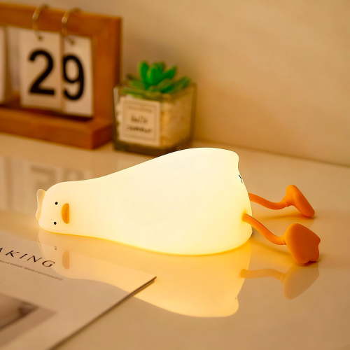 Night Light for Kids, Squishy Silicone Lamp - 50H Low/12H High, 2 Brightness, Tap-Control, USB Rechargeable, for Kids Decor & Nursery, Great Chrismas, Birthday, Halloween Gifts