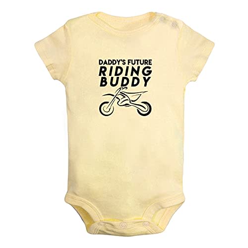 iDzn Daddy's Future Motocross Riding Buddy Funny Rompers Newborn Baby Bodysuits Infant Jumpsuits Outfits Clothes