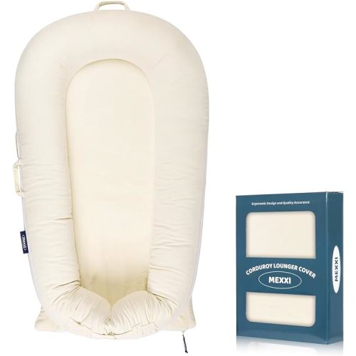 Corduroy Baby Nest Cover for Dockatot Deluxe+ Docks | MEXXI Hypoallergenic Cotton Newbon Lounger Cover (Cover Only) (Beige)