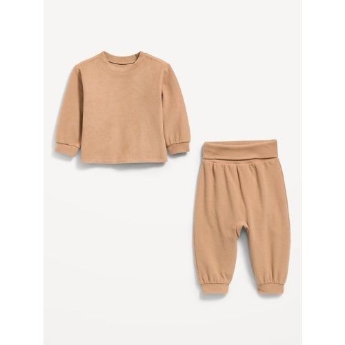Cozy-Knit Long-Sleeve Top and Leggings Set for Baby