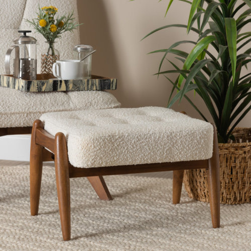 Wade Logan® Cevyn 22.2" Wide Tufted Rectangle Footstool Ottoman & Reviews | Wayfair