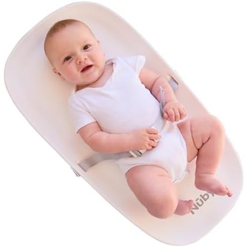 Nuby Diaper Changing Pad with Safety Harness for Infants - Non-Slip Base, Contoured Sides, Soft Foam, and Waterproof Surface