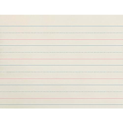 School Smart Zaner-Bloser Writing Paper, Handwriting Practice Lined Paper, Grade K Learning, 1-1/8 Inch Rule, 10-1/2 x 8 Inches, 500 Sheets
