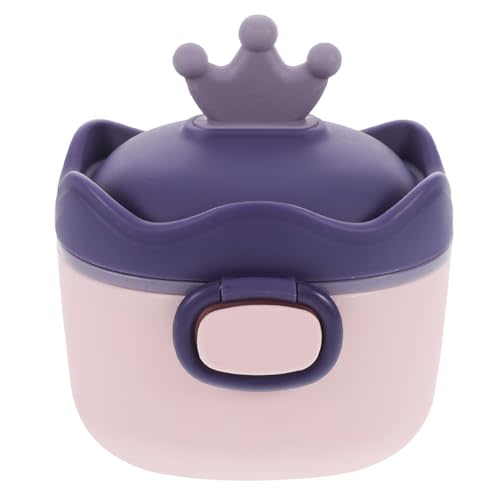 Kisangel Mixing Bottle Dispenser Stackable Bottles Milk Powder Dispenser Food Portable Container with Scoop pp Purple Milk Powder Box