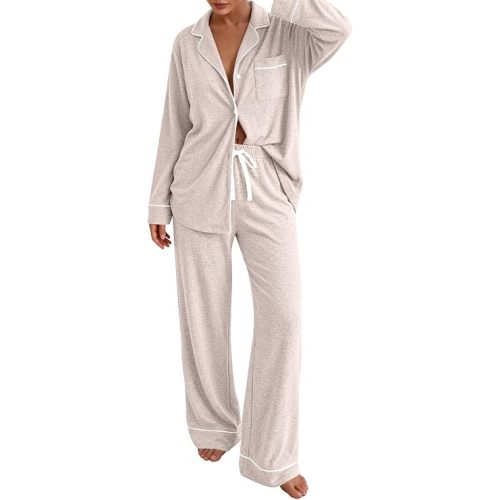 LILLUSORY Women's Long Sleeve Pajama Sets Lounge 2 pieces 2026 Fall