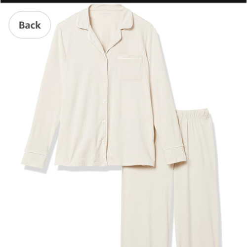 Amazon Essentials Women's Cotton Modal Long-Sleeve Shirt and Full-Length Bottom Pajama Set