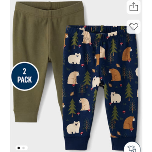 Baby Boys Bear Pants 2-Pack - BLUE | The Children's Place