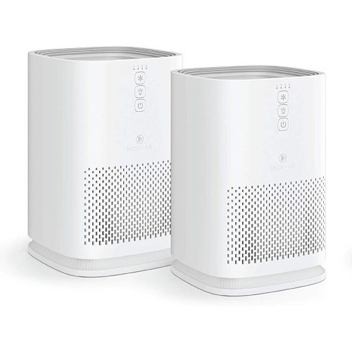 Medify MA-14 Air Purifier with True HEPA H13 Filter 428 ft² per Hour for Smoke, Odors, Pollen | Removal to 0.1 Microns White, 2-Pack