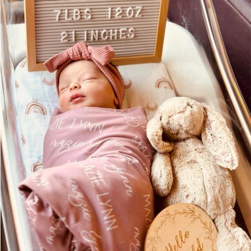 Personalized Swaddle Blanket, Optional Bundle, Newborn Coming Home Outfit Photo Props, Baby Name Announcement Sign, Baby Shower Gift JS12