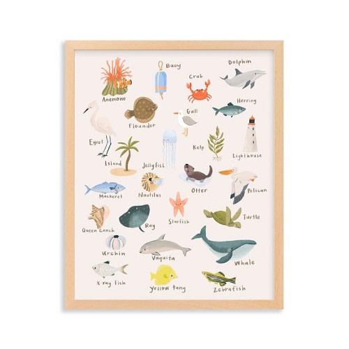 Minted® Sea Alphabet Wall Art by Kate Blalock