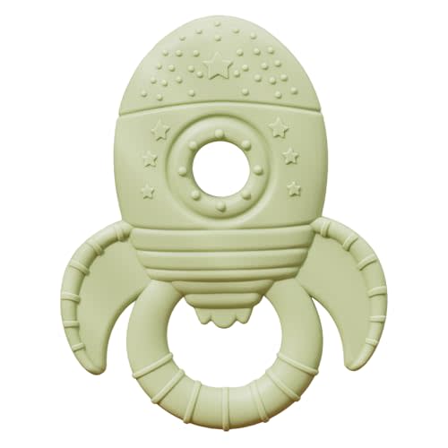 YOOTADO Baby Teething Toys for Babies 0-6 Months, Baby Teethers for Babies 3-6 6-12 Months Silicone Baby Chew Toys Gifts for Must Haves, BPA Free Rocket