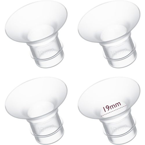 Momcozy Flange Insert 19mm Compatible with 24mm Flange/Shield of Most Pumps, Insert for Momcozy/Medela/Elvie/Spectra, Bellababy/TSRETE/Willow Breast Pump Replacement Accessories, 4Pcs