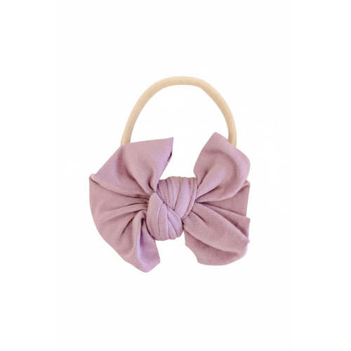 Solid Dusty Purple Knit Bow Headband