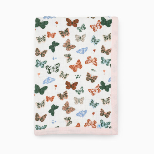 Little Unicorn Cotton Muslin Baby Receiving Quilt - Butterflies