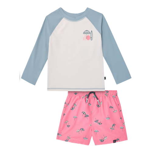 Modern Moments by Gerber Baby and Toddler Boy Long- Sleeve Rash Guard and Trunk Set, 2-Piece, Sizes 0/3M-5T