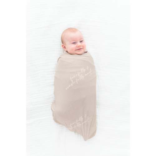 Fearfully and Wonderfully Made Bamboo Stretchy – Soft & Breathable Newborn Baby Blanket by Ellie Sue
