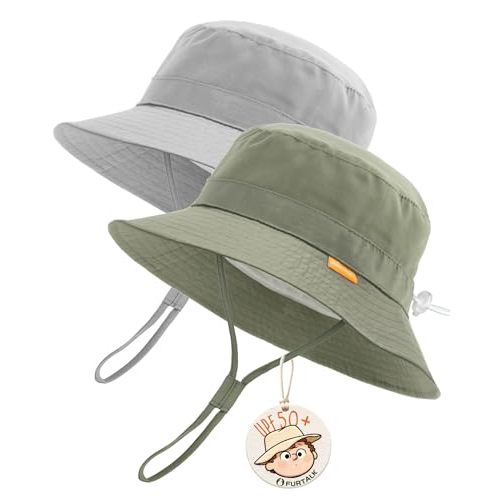 FURTALK Baby Sun Hat Toddler Boys Girls Bucket Hat for Kids 0-5 Years UPF 50+ Sun Protective Child Summer Beach Hats