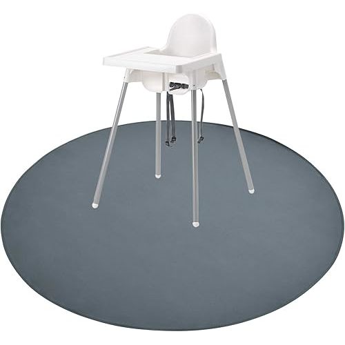 Baby Splat Mat for Under High Chair, 51 x 51 Inch Wipeable Splash Mat, Waterproof and Washable, Anti-Slip Floor Protector