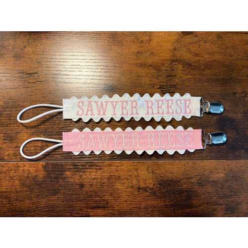 Custom Embroidered Pacifier Clips