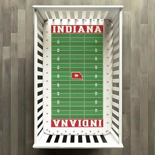 STADIUMSHEETS Day1Fans Officially-Licensed Fitted Crib Sheet, Indiana Hoosiers