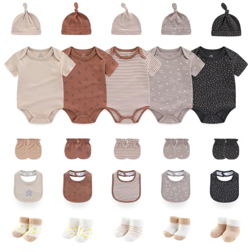 Newborn Baby Layette Gift Set 25-Piece Infant Boy Girl Clothes Essentials and Accessories 0-12 Months