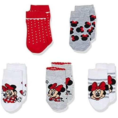 Disney Baby Girls' Minnie Mouse 5 Pack Shorty Socks