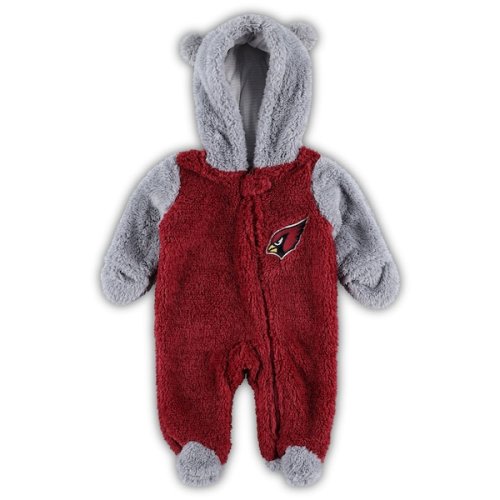 Arizona Cardinals Newborn & Infant Game Nap Teddy Fleece Bunting Full-Zip Sleeper - Cardinal
