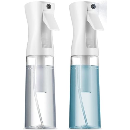 2 Pack Continuous Spray Bottles - Ultra Fine Mist Sprayer | Water Spray Bottle For Hair Mister Spray Bottle | Hair Spray Bottles For Hairstyling, Cleaning, Salons - 2pk 6.8 OZ / 200 ML