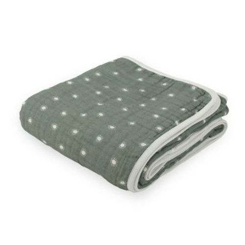 Little Unicorn Crib Organic Original Cotton Muslin Quilt - Sage Suns