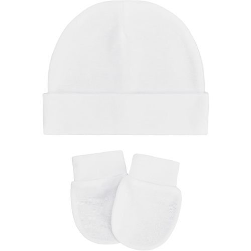 Zando Baby Hats Cotton Newborn Baby Beanie Hat and Mitten Set for Baby Boys Girls Hats 0-6 Months for Halloween and Christmas