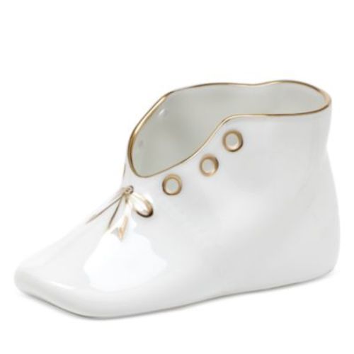 Porcelain Golden Edge Baby Shoe Figurine