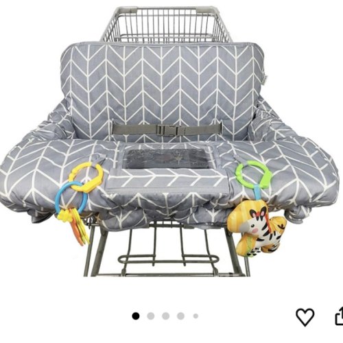 Shopping Cart Cover for Baby ICOPUCA Cotton High Chair Cover, Reversible, Machine Washable for Infant, Toddler, Boy or Girl (Grey Arrow Print)