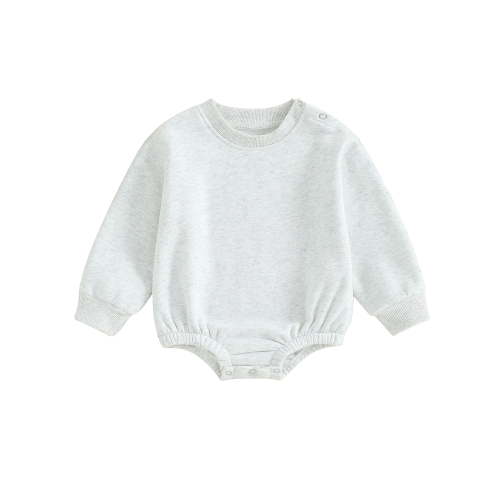 Gupgi Unisex Baby Fall Jumpsuit 0-18M Girl Boy Crewneck Sweatshirt Romper Solid Long Sleeve Bodysuit Tops - Walmart.ca