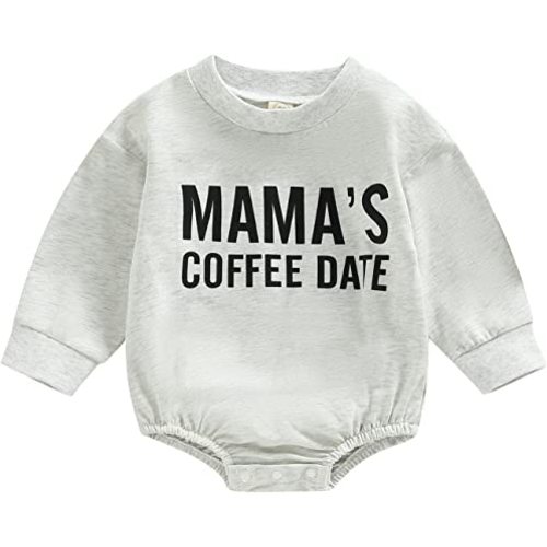 FYBITBO Baby Girl Boy Crewneck Sweatshirt Bubble Romper Long Sleeve Shirt Onesie Valentines Day Outfit Fall Clothes