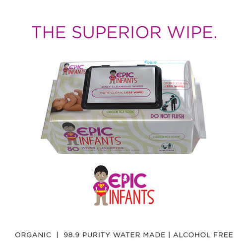 New! Epic Infants Organic Wipes Aloe