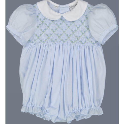 Diamond Smocked Rosebud Bubble I Feltman Brothers