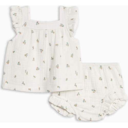 Colette Muslin Tank and Bloomer Set, Palmer Floral / Dune + Laguna - Colored Organics | Maisonette