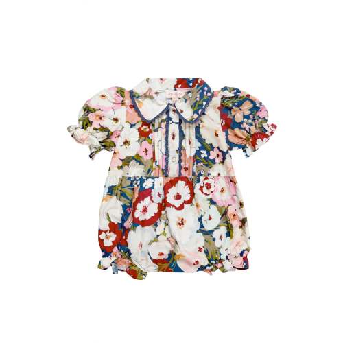 Baby Sophia Romper in Midnight Garden