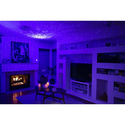 BlissLights Sky Lite - LED Laser Star Projector, Galaxy Light, Nebula Lamp (Blue Stars, Blue Cloud)