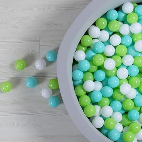 GOGOSO Ball Pit Balls for Toddlers, Green Balls for Ball Pool Birhtday Party Girls Kids with Storage Bag, 2.17inches 100pcs