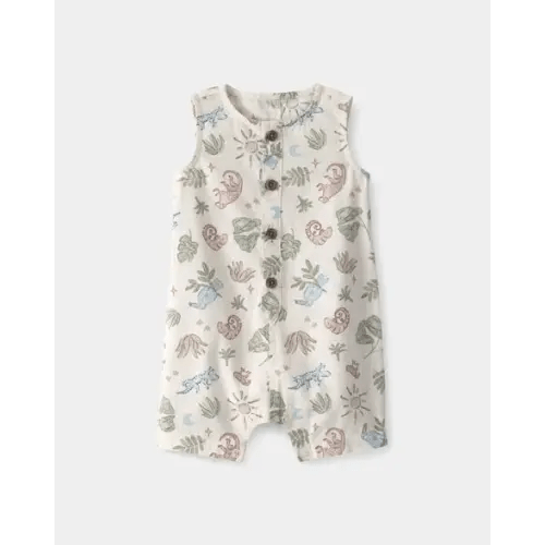 Baby Boy Desert Sleeveless Romper - Beige | Carter's