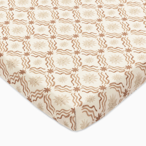 babyletto All-Stages Midi Organic Brushed Cotton Crib Sheet - Autumn Star