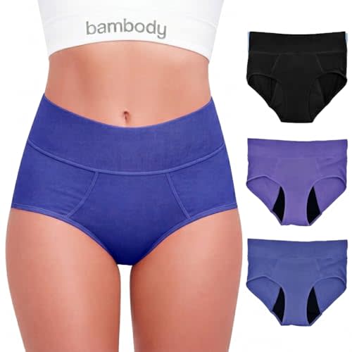 Bambody Period Underwear for Women - Bamboo Rayon - 24 hrs Full Protection | Absorbent Period Panties - Breatheable Period Underwear for Teens - All Day Long and Overnight Protection