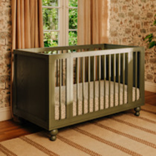 babyletto Astre All-Stages 8-in-1 Crib with Bassinet & Toddler Bed Kits by Nate Berkus - Archival Elm