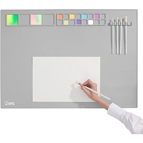 Extra Large 32"x24" Silicone Painting Mat Raised Edges Craft Mat for Art